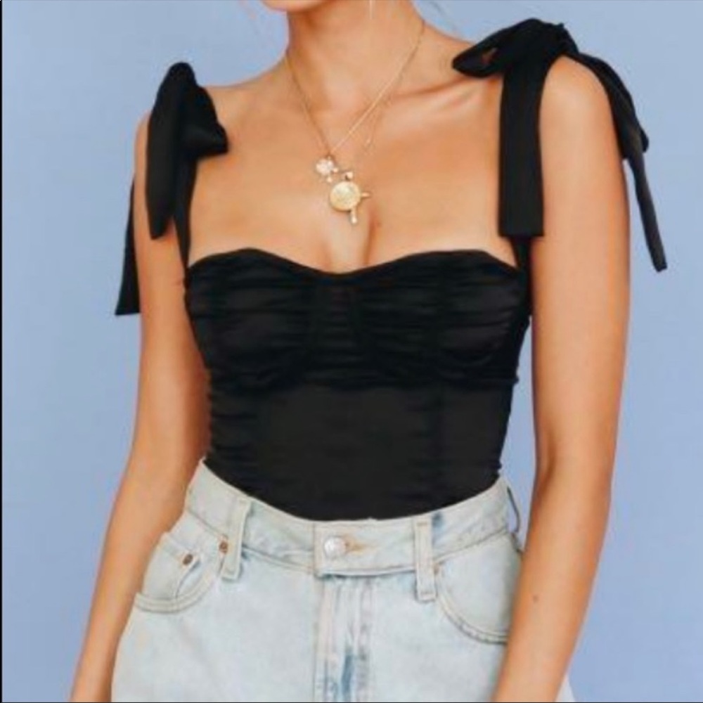Verge Girl Sweet Salvation Bustier Top Black
